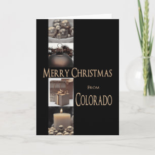 Colorado Christmas Card with ornaments