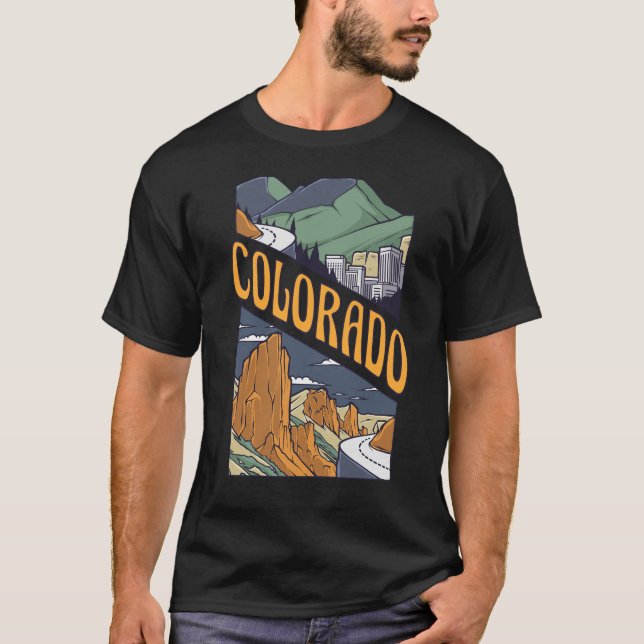 COLORADO CITY N MOUNTAINS T-Shirt (Front)