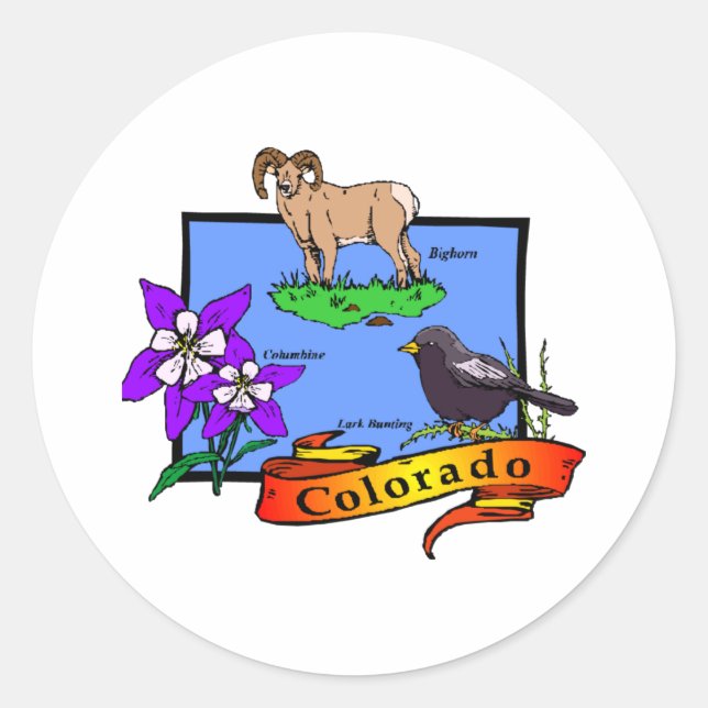 Colorado Classic Round Sticker (Front)