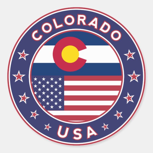 Colorado Classic Round Sticker (Front)