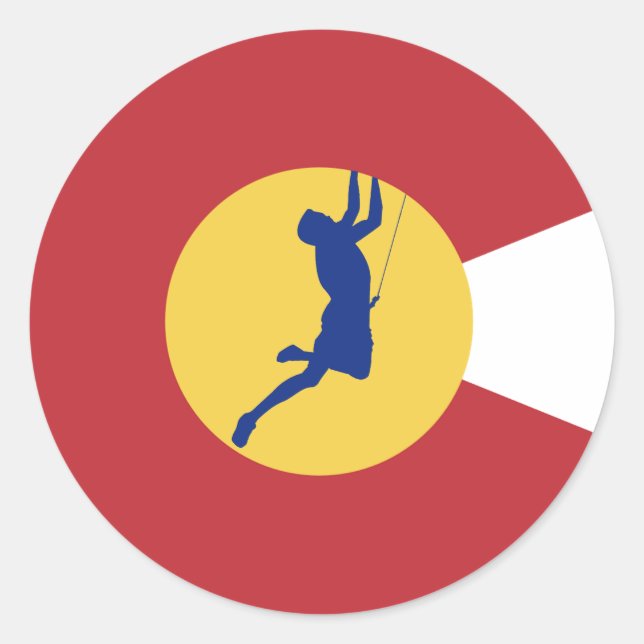 Colorado Climbing Classic Round Sticker (Front)