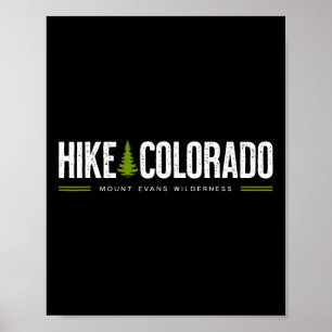 Colorado Co Mount Evans Wilderness Hike Tree Retro Poster