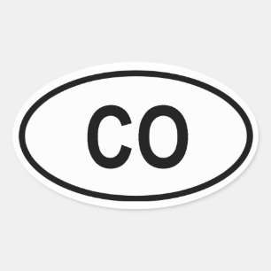 Colorado "CO" Oval Sticker