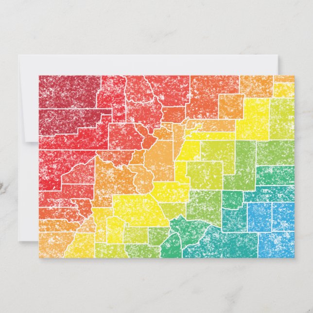 colorado colour counties invitation (Front)