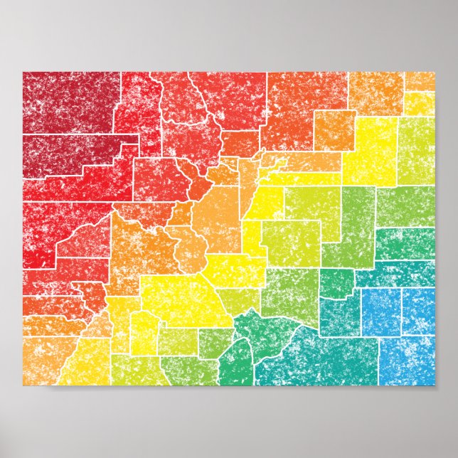 colorado colour counties poster (Front)