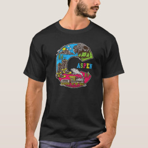 Colorado Colourful Aspen Mountains Hiking Train Na T-Shirt