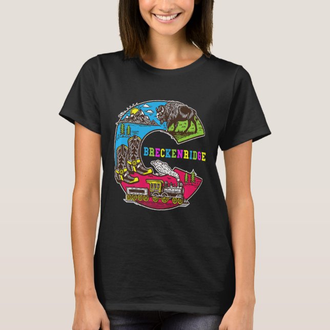 Colorado Colourful Breckenridge Mountains Hiking N T-Shirt (Front)