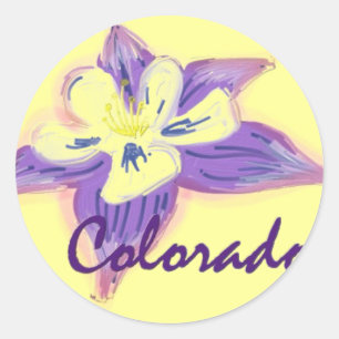 Colorado Columbine flower sticker
