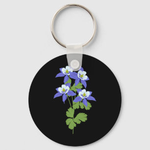 Colorado Columbine Flower Wildflower Nature Hiking Key Ring