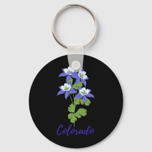 Colorado Columbine Flower Wildflower Nature Hiking Key Ring