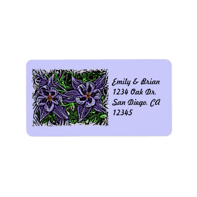 Colorado columbines address labels (Front)