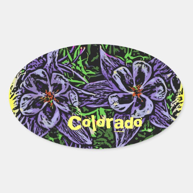 Colorado columbines stickers (Front)