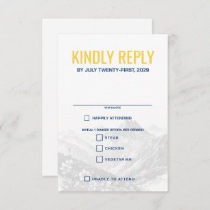 Colorado Couple Food Choices RSVP Card