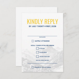 Colorado Couple Food Choices RSVP Card