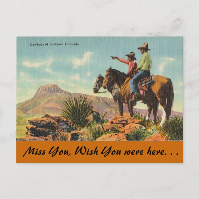 Colorado, Cowboys of Southern Colorado Postcard (Front)