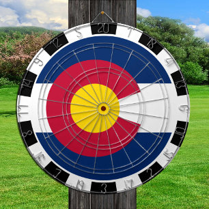Colorado Dartboard USA & Colorado Flag /game board