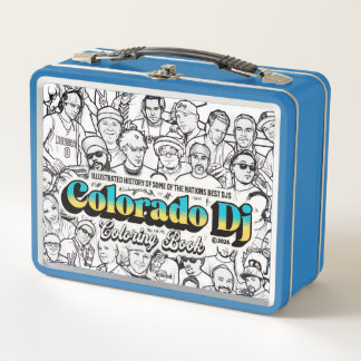 Colorado Dj Colouring Book tie Metal Lunch Box