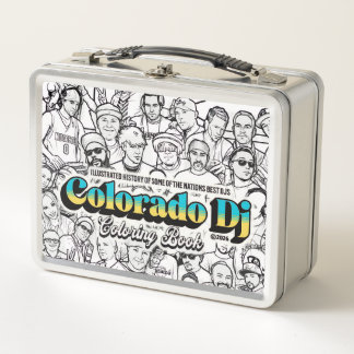 Colorado Dj Colouring Book tie Metal Lunch Box