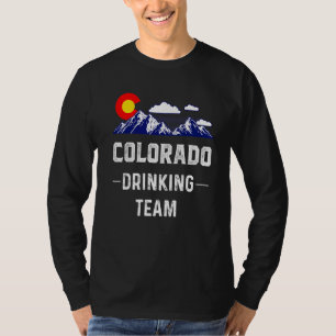 Colorado Drinking Team Denver Map Flag Co Souvenir T-Shirt