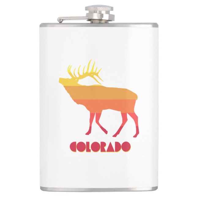 Colorado Elk Hip Flask (Front)