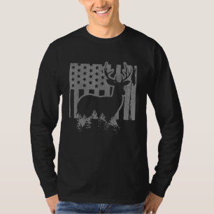 Colorado Elk Hunting State Map US Flag Patriotic H T-Shirt