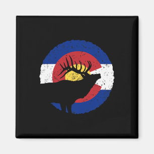 Colorado Elk Hunting T Shirt Co State Flag Hunter Magnet