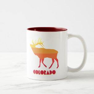 Colorado Elk Two-Tone Coffee Mug