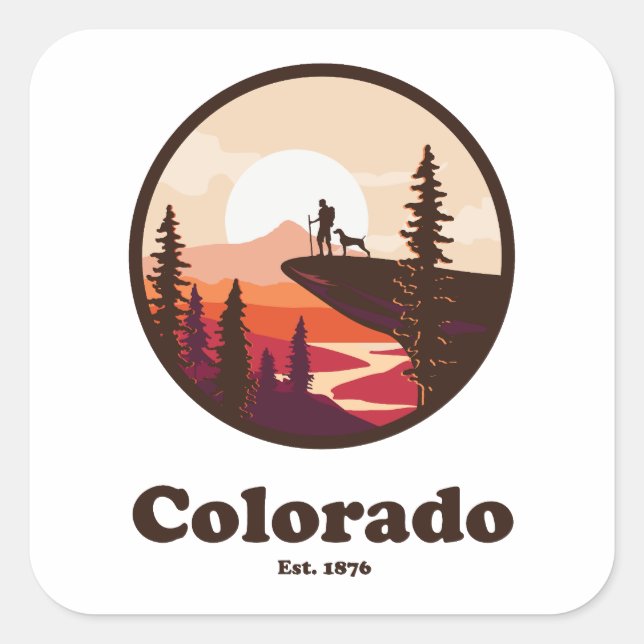 Colorado Est 1876 Square Sticker (Front)