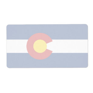 Colorado Faint Flag Shipping Label