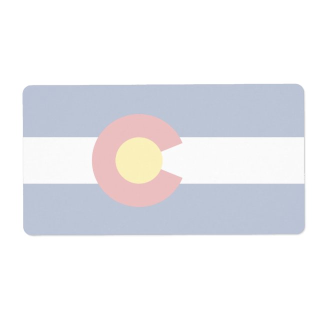 Colorado Faint Flag Shipping Label (Front)