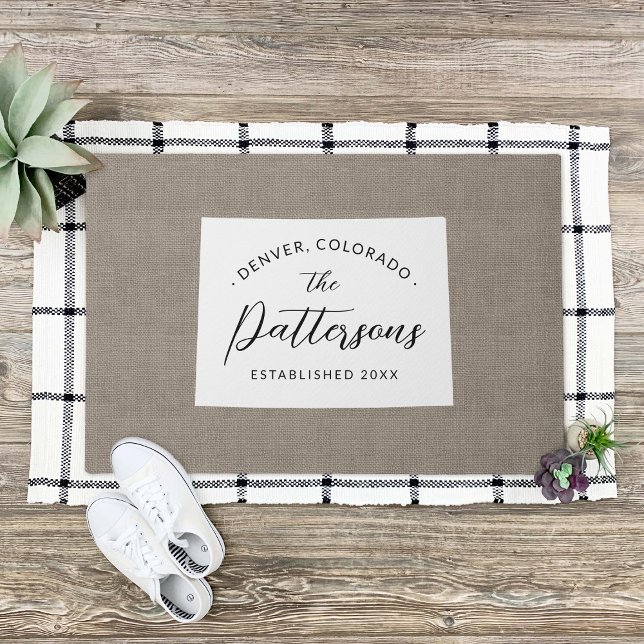 Colorado Family Monogram State Doormat (Creator Uploaded)