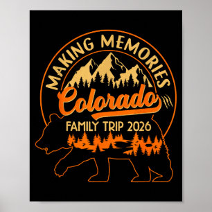 Colorado family vacation 2026 mountains camping poster