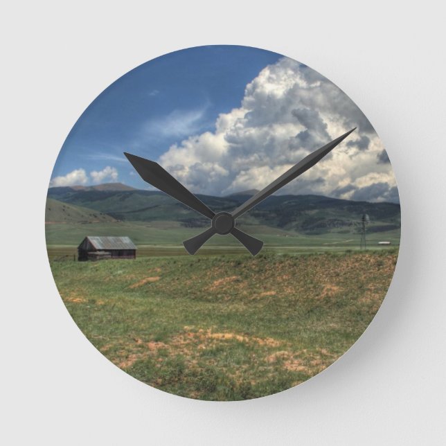 Colorado Farm Round Clock (Front)