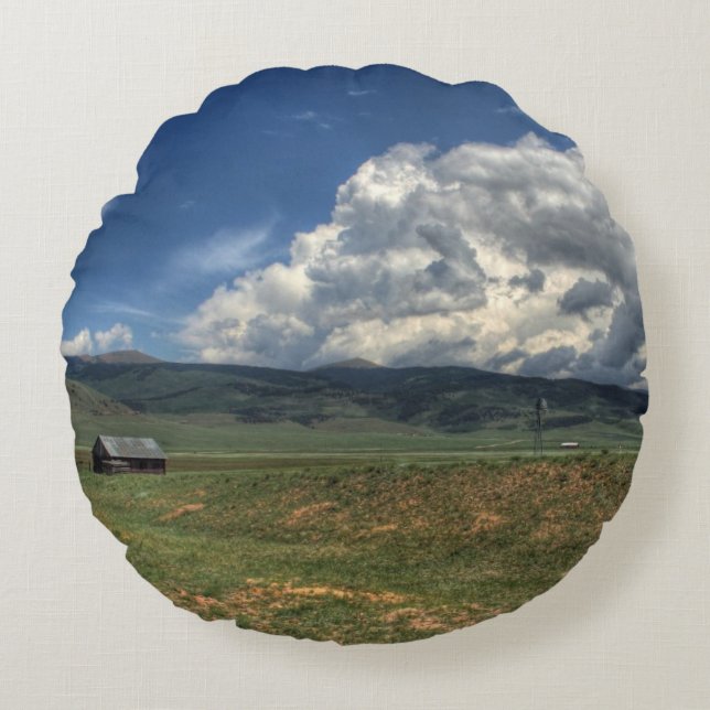 Colorado Farm Round Cushion (Front)