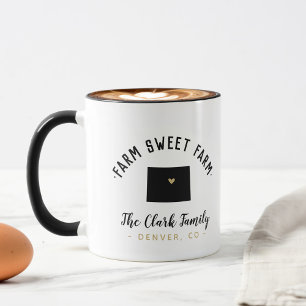 Colorado Farm Sweet Farm Family Monogram Mug