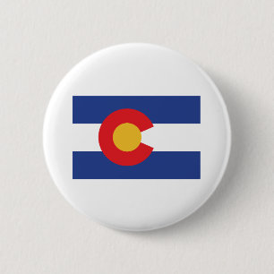 COLORADO-FLAG 6 CM ROUND BADGE