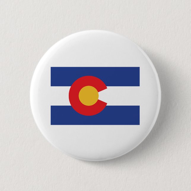 COLORADO-FLAG 6 CM ROUND BADGE (Front)
