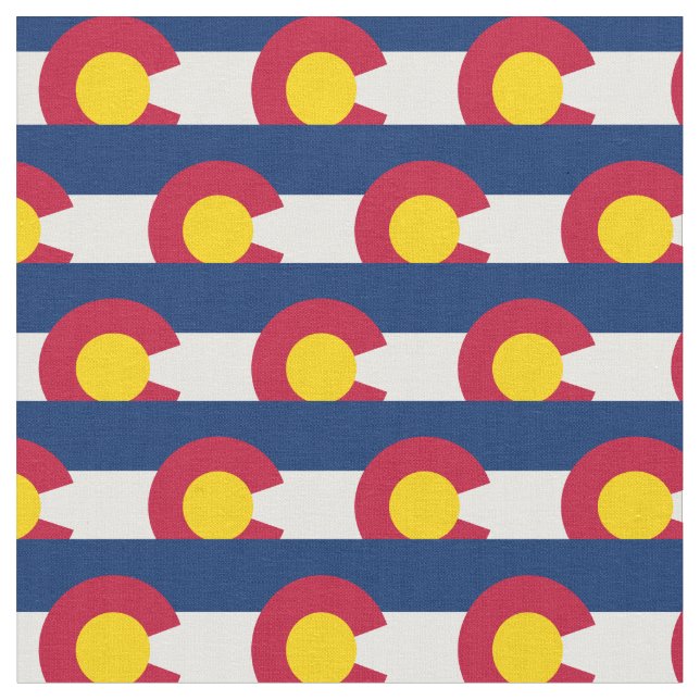 Colorado Flag & America State Fabric/USA fashion Fabric (Close Up)