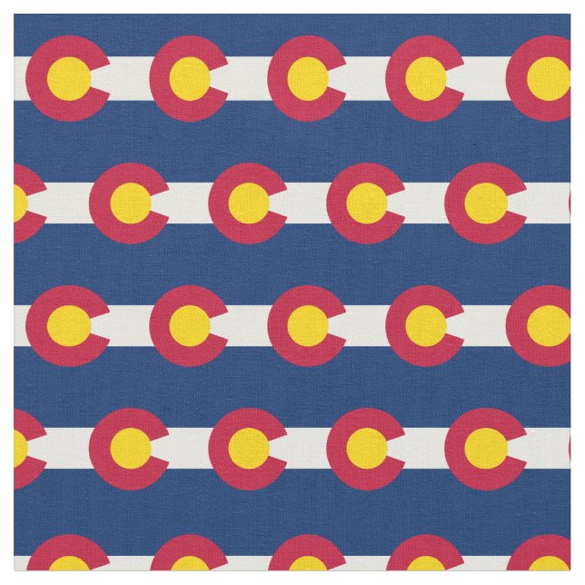 Colorado Flag & America State Fabric/USA fashion Fabric (Close Up)