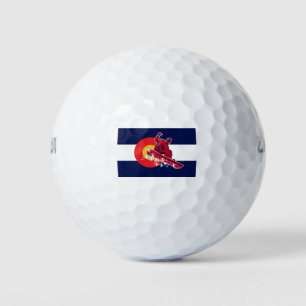 Colorado-Flag-and-Snowboarder Golf Balls