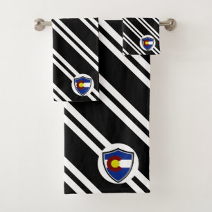 Colorado flag bath towel set