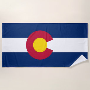Colorado Flag Beach Towel