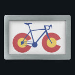 Colorado Flag Bicycle Belt Buckle<br><div class="desc">Colorado has the best riding in the country,  case closed. Road,  mountain,  fat-bike,  you name it. Ride Colorado!</div>