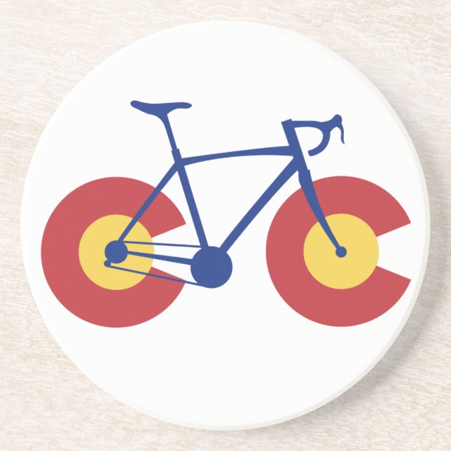 Colorado Flag Bicycle Coaster (Front)