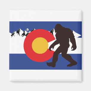 Colorado Flag Bigfoot Magnet