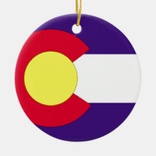 Colorado Flag Ceramic Ornament