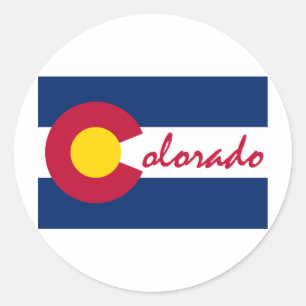 Colorado Flag Classic Round Sticker