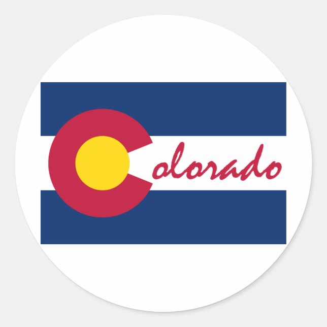 Colorado Flag Classic Round Sticker (Front)