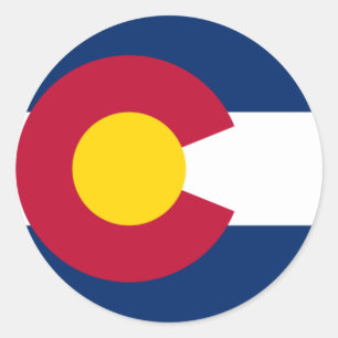 Colorado Flag Classic Round Sticker