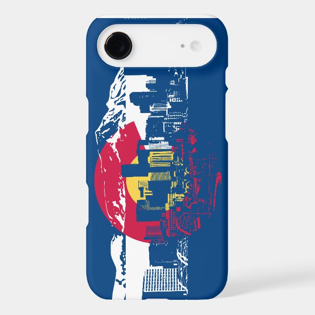 Colorado Flag - Denver Skyline - Phone Case (Back)